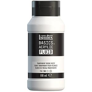 BASICS ACRYLIC FLUID TUBE 118ML - 412 TRANSPARENT MIXING WHITE