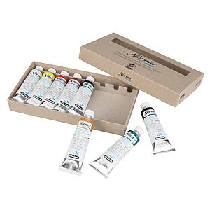 NORMA BLUE WATERMIXABLE OILPAINT CARDBOARD SET - 8 TUBES35ML