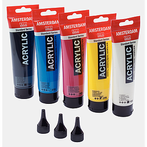 AMS. ACRYL STANDARD SERIES SET - 5X120ML + 3 NOZZLES