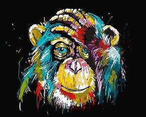 PAINT BY NUMBERS 40x50CM - BABOON POP ART