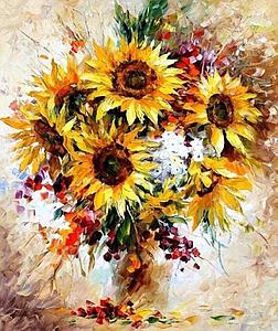 PAINT BY NUMBERS 40x50CM - PRETTY SUNFLOWERS