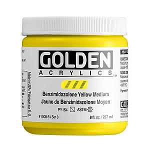 ACRYL HEAVY BODY POT 237ML - 1008 BENZIMIDAZOLONE YELLOW MEDIUM