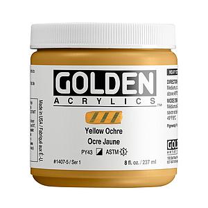 ACRYL HEAVY BODY POT 237ML - 1407 YELLOW OCHRE