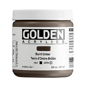 ACRYL HEAVY BODY POT 237ML - 1030 BURNT UMBER
