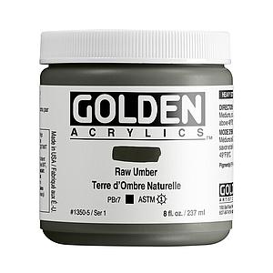 ACRYL HEAVY BODY POT 237ML - 1350 RAW UMBER
