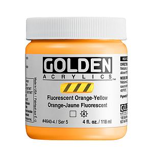 ACRYL HEAVY BODY POT 118ML - 4640 FLUORESCENT ORANGE YELLOW